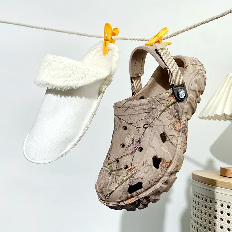 Zapatillas Clog con Forro de Pelo - Máximo Confort Invernal