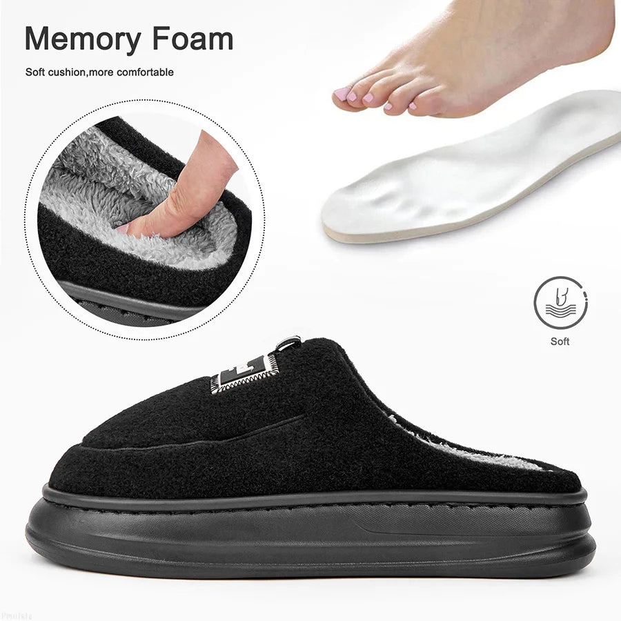 Zapatillas Plus Size para Hombre - Pantuflas Invierno con Memory Foam | Feetiva SL-2331