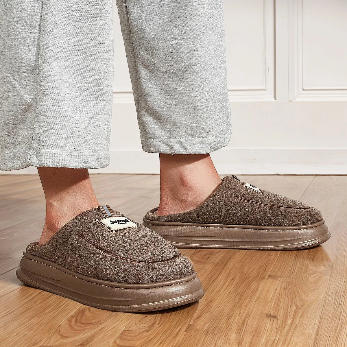 Zapatillas Plus Size para Hombre - Pantuflas Invierno con Memory Foam | Feetiva SL-2331