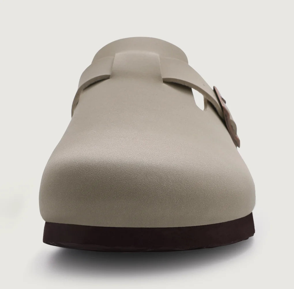 Zuecos de Piel Suave Unisex - Plantilla de Corcho con Soporte Arco - Kidmi Feetiva