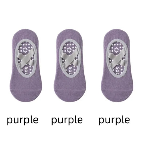 Pack 3 Pares - Calcetines Yoga con Suela Antideslizante | Pilates/Ballet |