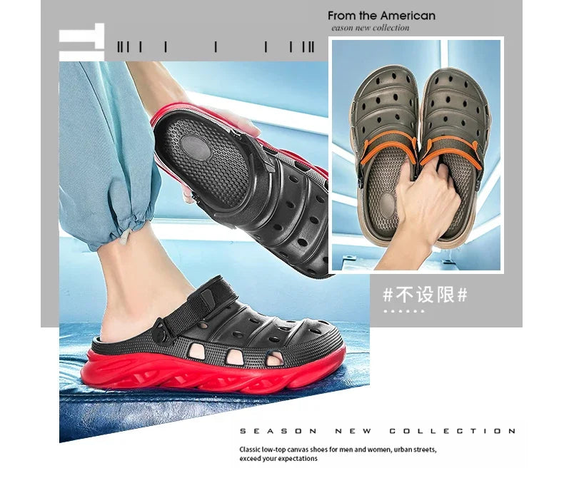 "Sandalias de Verano 2024 con Suela Gruesa - Zuecos EVA Transpirables para Hombre | Feetiva