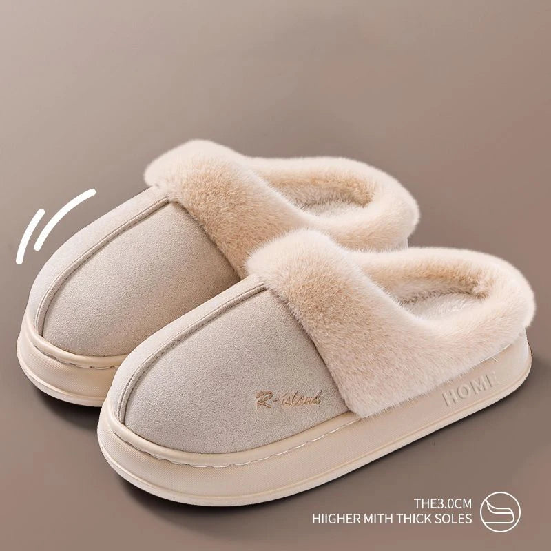 Pantuflas de Invierno para Hombre - Forro de Algodón y Suela Gruesa Antideslizante | Feetiva"