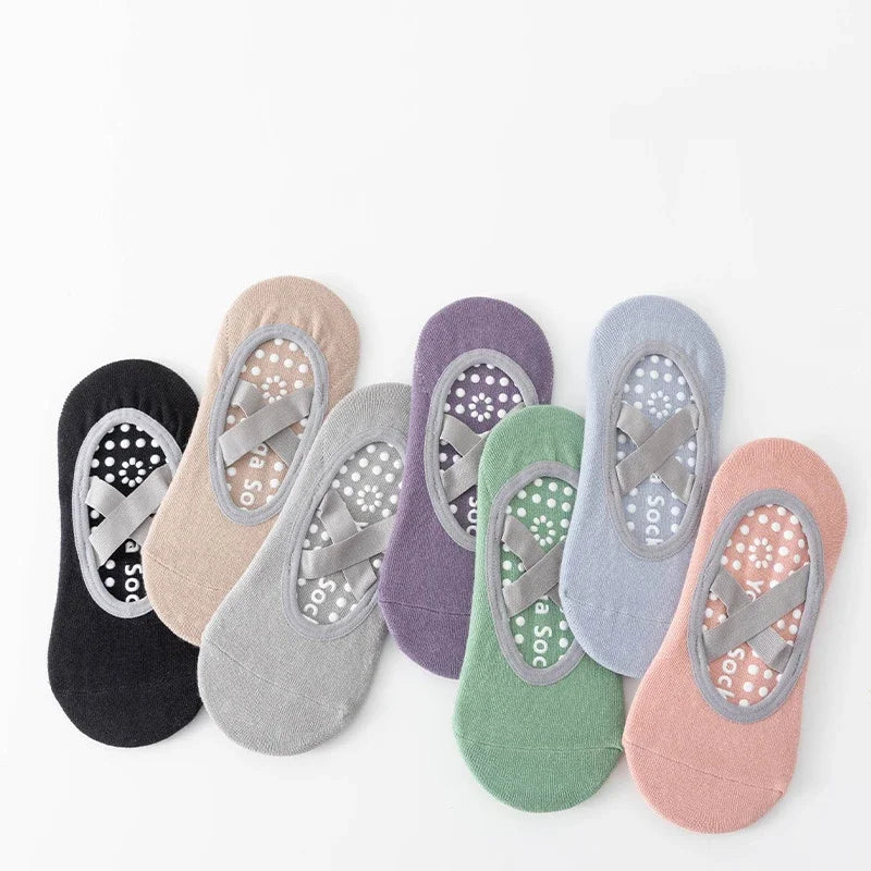 Pack 3 Pares - Calcetines Yoga con Suela Antideslizante | Pilates/Ballet |
