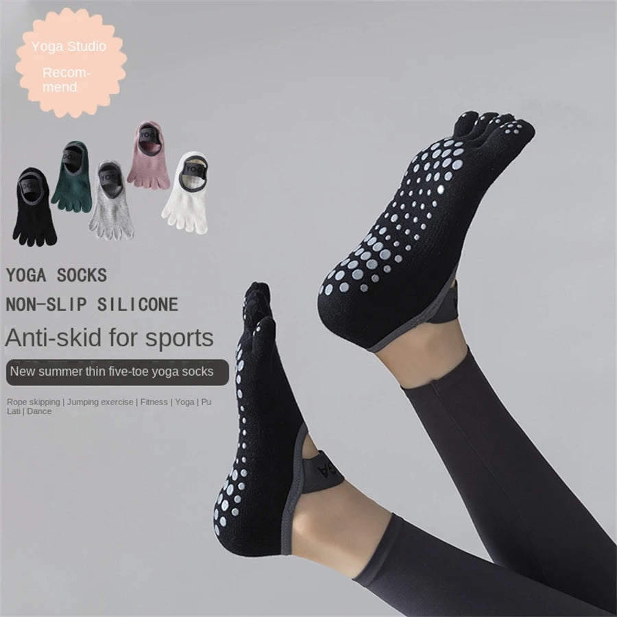 Calcetines Yoga 5 Dedos Mujer - Antideslizantes para Pilates y Fitness | Feetiva