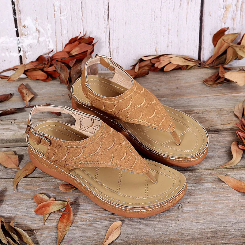 Sandalias Mujer Cuña Baja 2025 - Estilo Gladiador Ajustable | Tallas 35-43