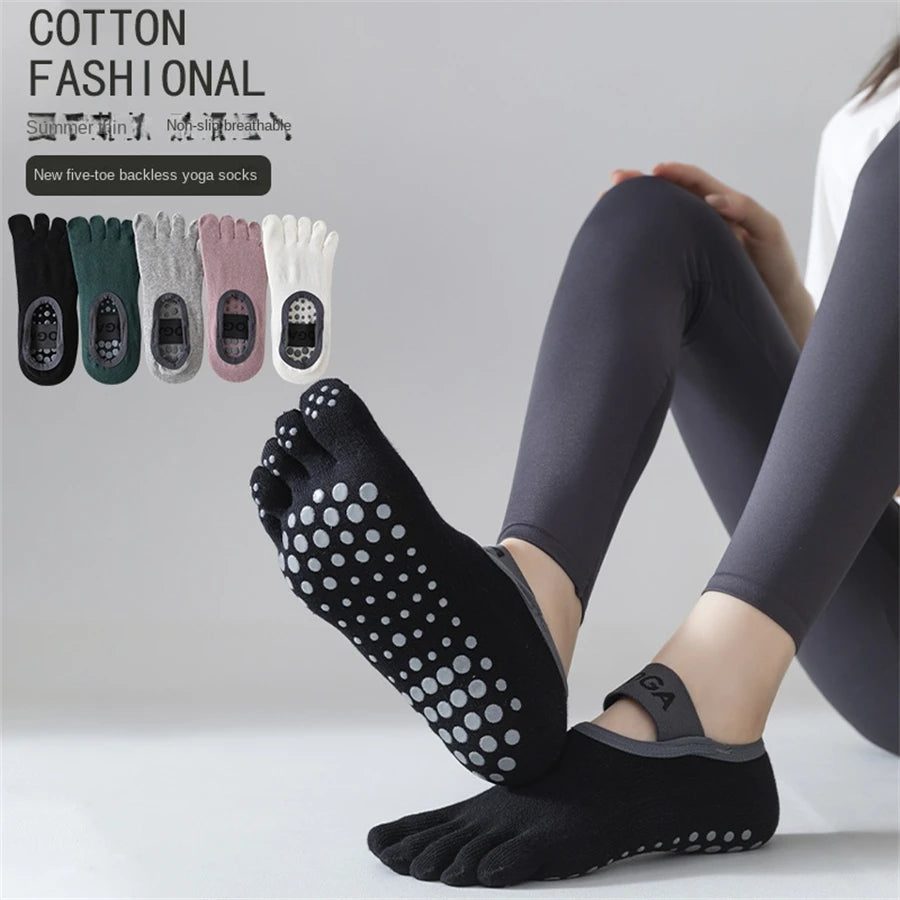 Calcetines Yoga 5 Dedos Mujer - Antideslizantes para Pilates y Fitness | Feetiva