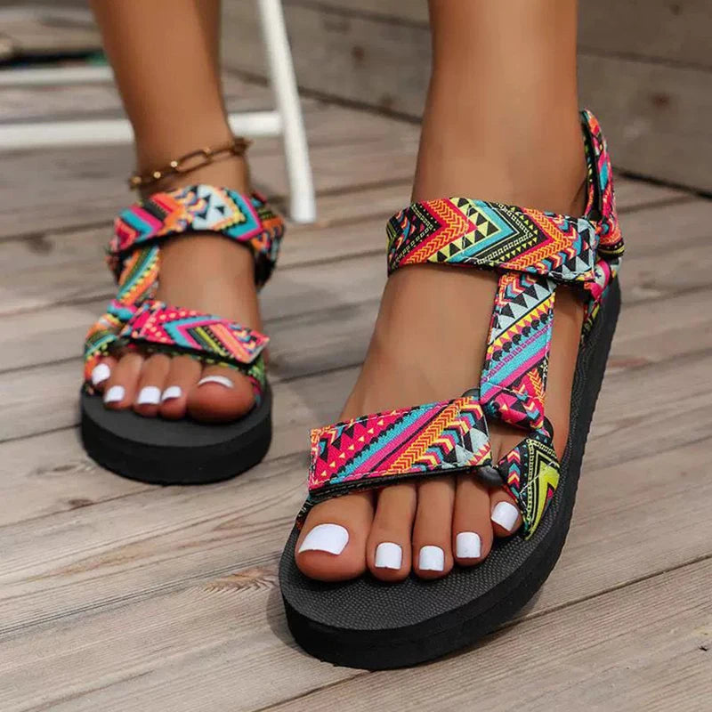 Sandalias Planas de Cáñamo para Mujer - Estilo Bohemio y Natural