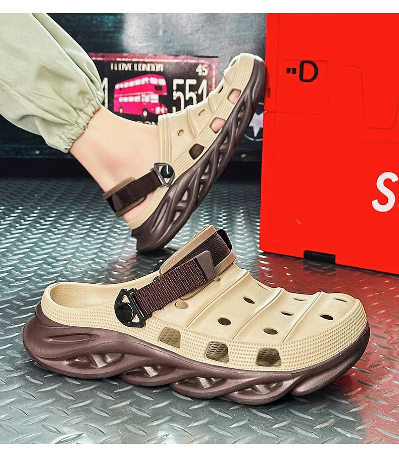 "Sandalias de Verano 2024 con Suela Gruesa - Zuecos EVA Transpirables para Hombre | Feetiva