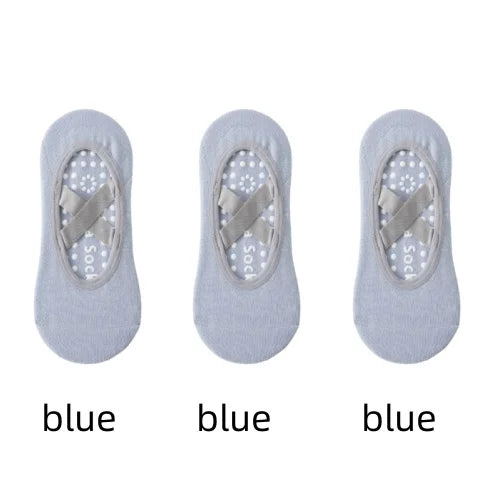Pack 3 Pares - Calcetines Yoga con Suela Antideslizante | Pilates/Ballet |