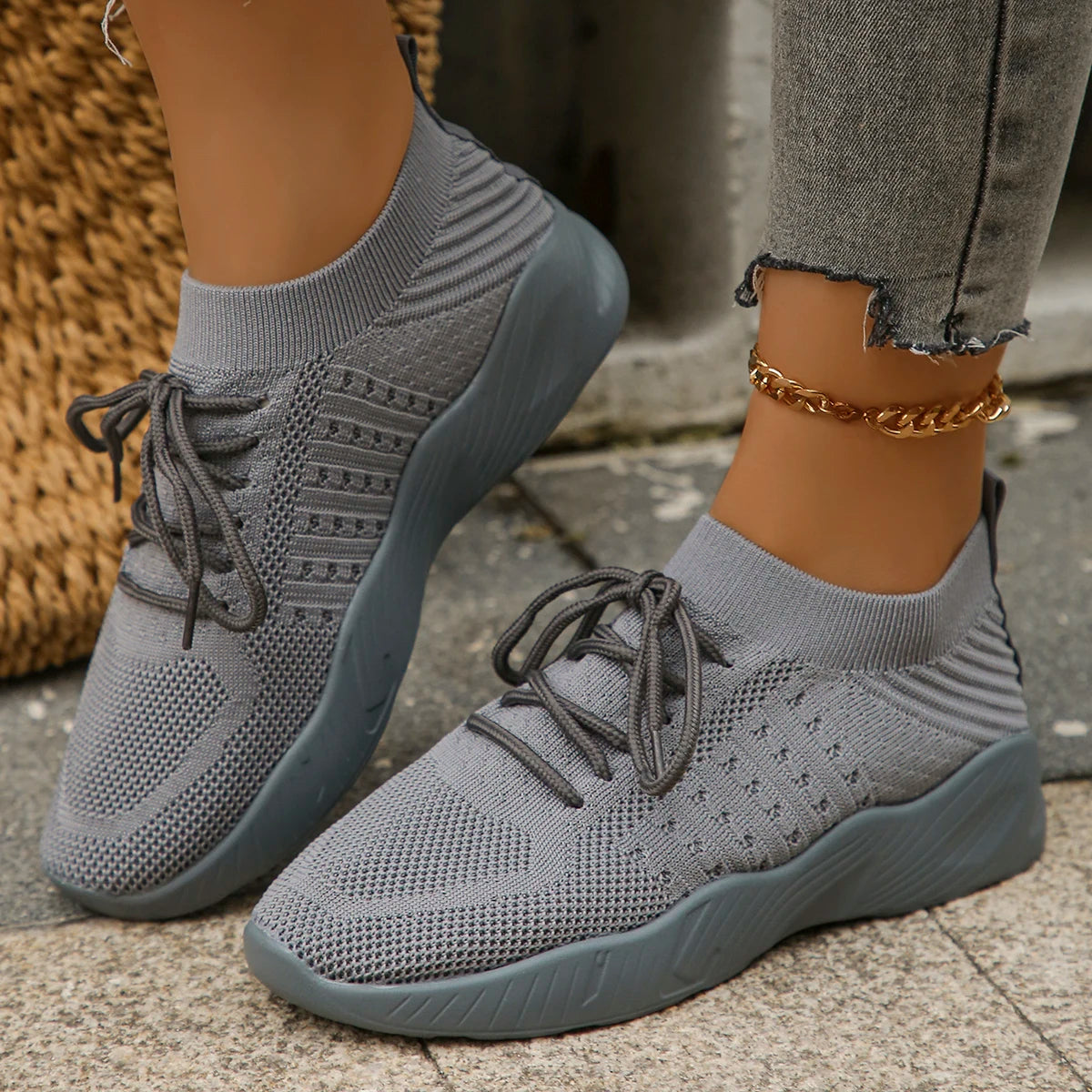 👟 Feetiva Zapatillas Tejidas para Mujer – Comodidad y Estilo Sin Cordone