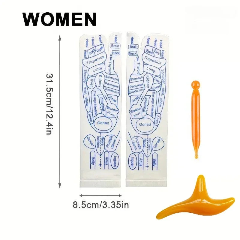 Kit Masaje Pies Byfa | Calcetines + Herramientas | Reflexología | 10 en 1