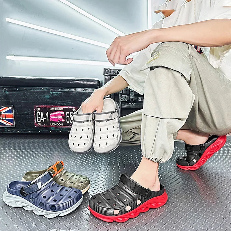 "Sandalias de Verano 2024 con Suela Gruesa - Zuecos EVA Transpirables para Hombre | Feetiva