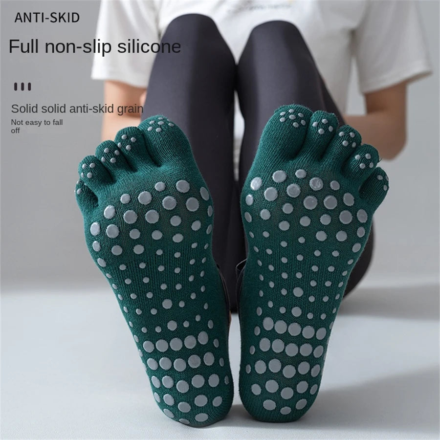Calcetines Yoga 5 Dedos Mujer - Antideslizantes para Pilates y Fitness | Feetiva