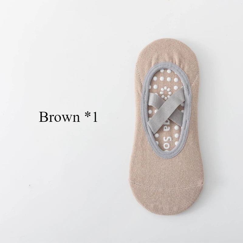 Pack 3 Pares - Calcetines Yoga con Suela Antideslizante | Pilates/Ballet |