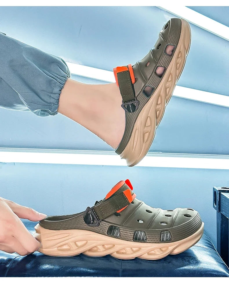 "Sandalias de Verano 2024 con Suela Gruesa - Zuecos EVA Transpirables para Hombre | Feetiva