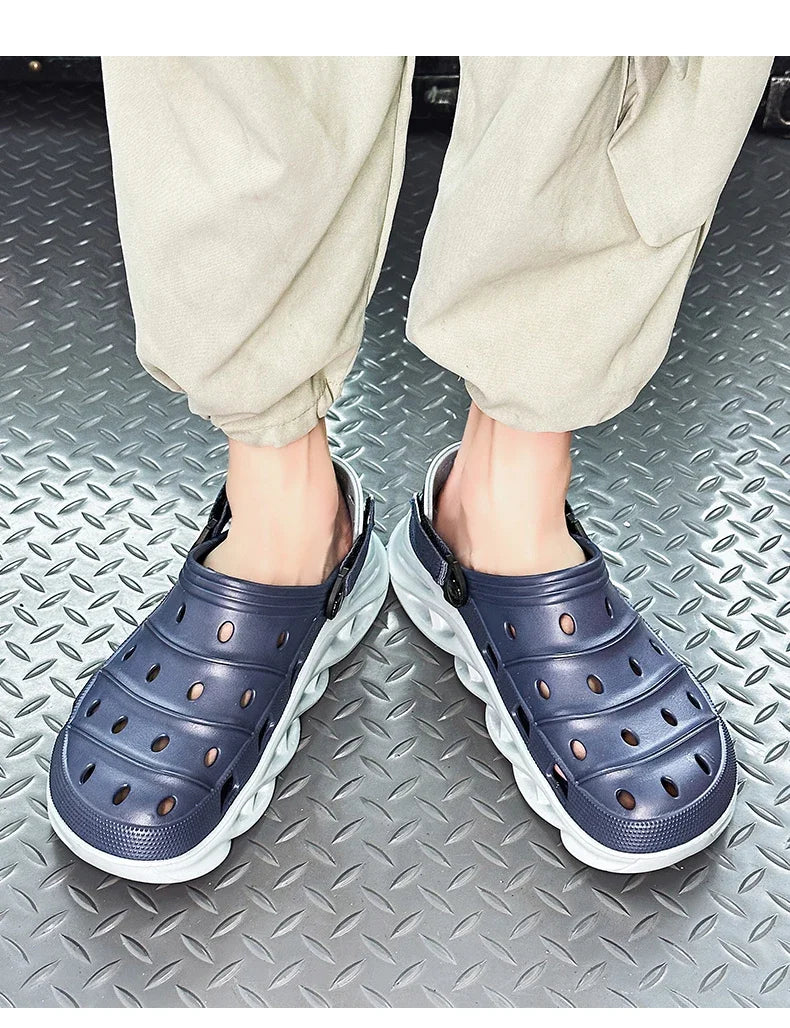 "Sandalias de Verano 2024 con Suela Gruesa - Zuecos EVA Transpirables para Hombre | Feetiva