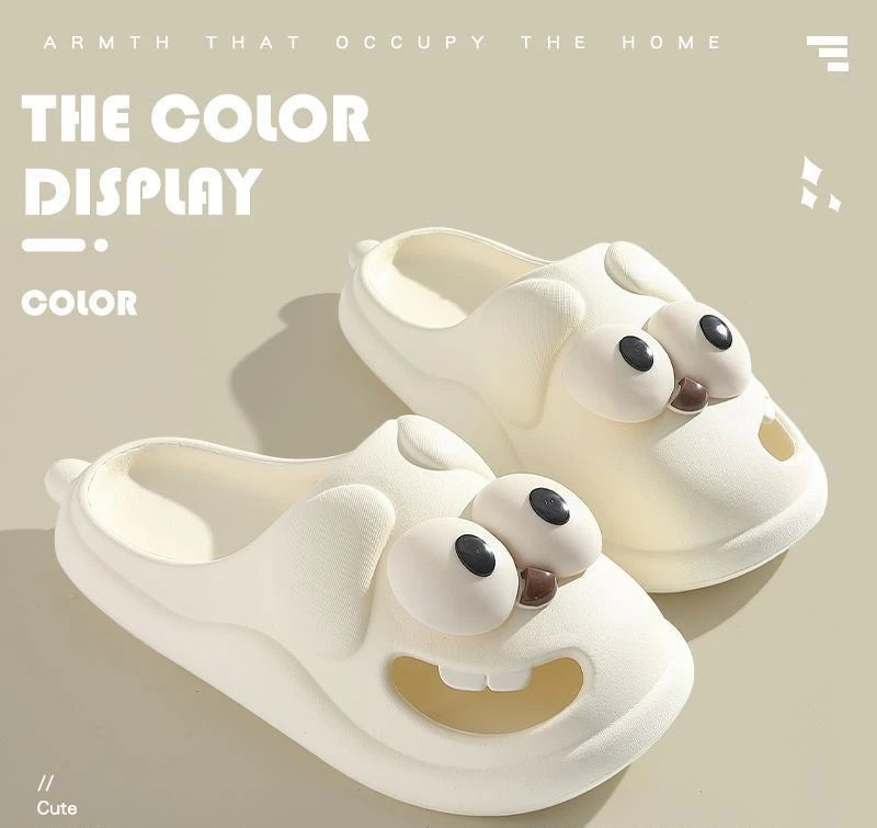Zapatillas Divertidas Perro con Ojos Grandes - ¡Divertidas y Cómodas! | Feetiva