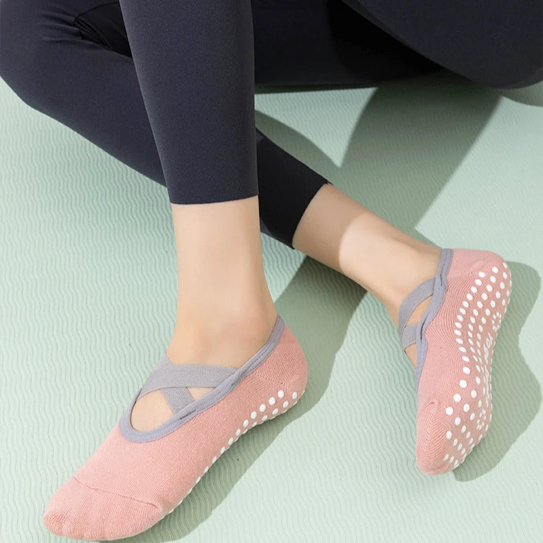 Pack 3 Pares - Calcetines Yoga con Suela Antideslizante | Pilates/Ballet |