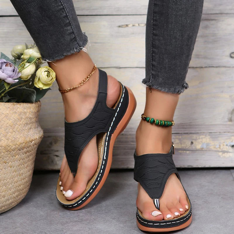Sandalias Mujer Cuña Baja 2025 - Estilo Gladiador Ajustable | Tallas 35-43