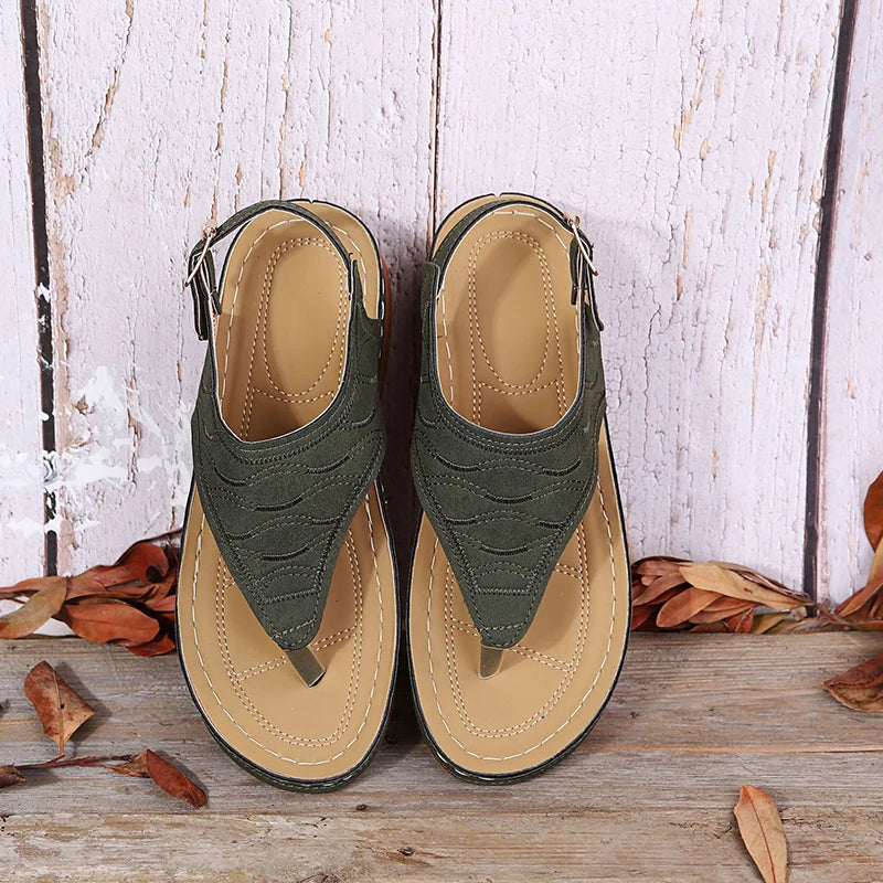 Sandalias Mujer Cuña Baja 2025 - Estilo Gladiador Ajustable | Tallas 35-43