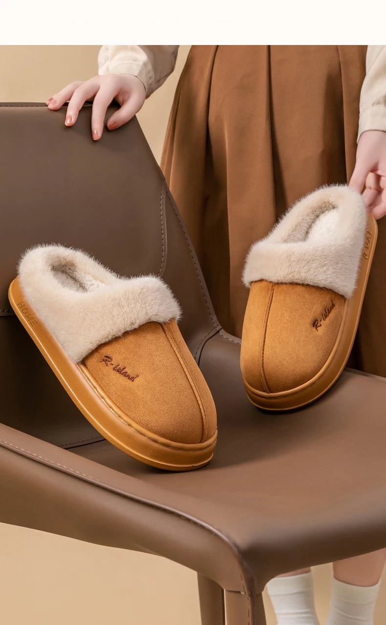 Pantuflas de Invierno para Hombre - Forro de Algodón y Suela Gruesa Antideslizante | Feetiva"