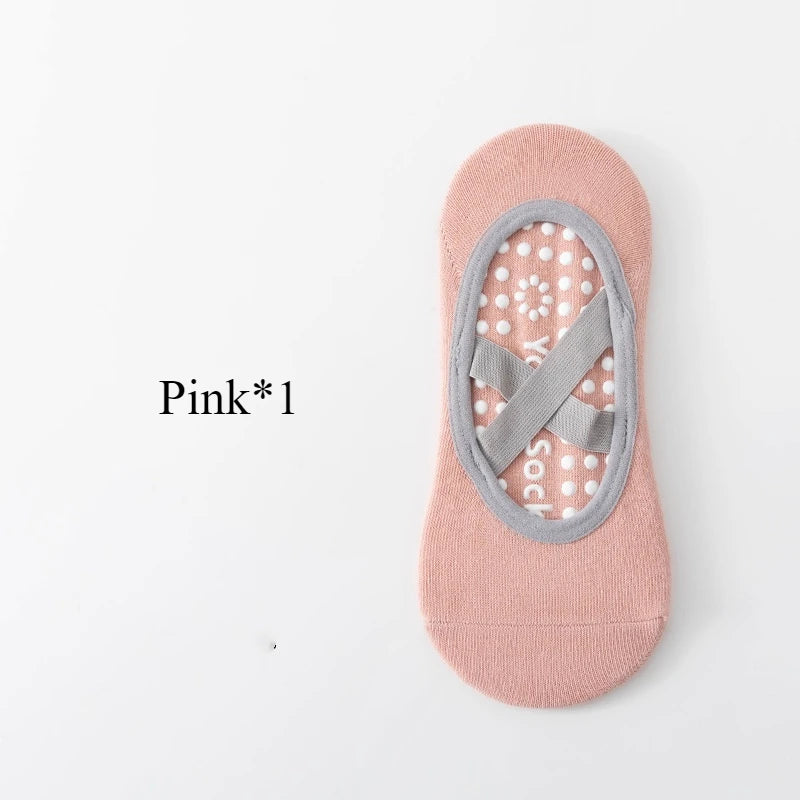Pack 3 Pares - Calcetines Yoga con Suela Antideslizante | Pilates/Ballet |