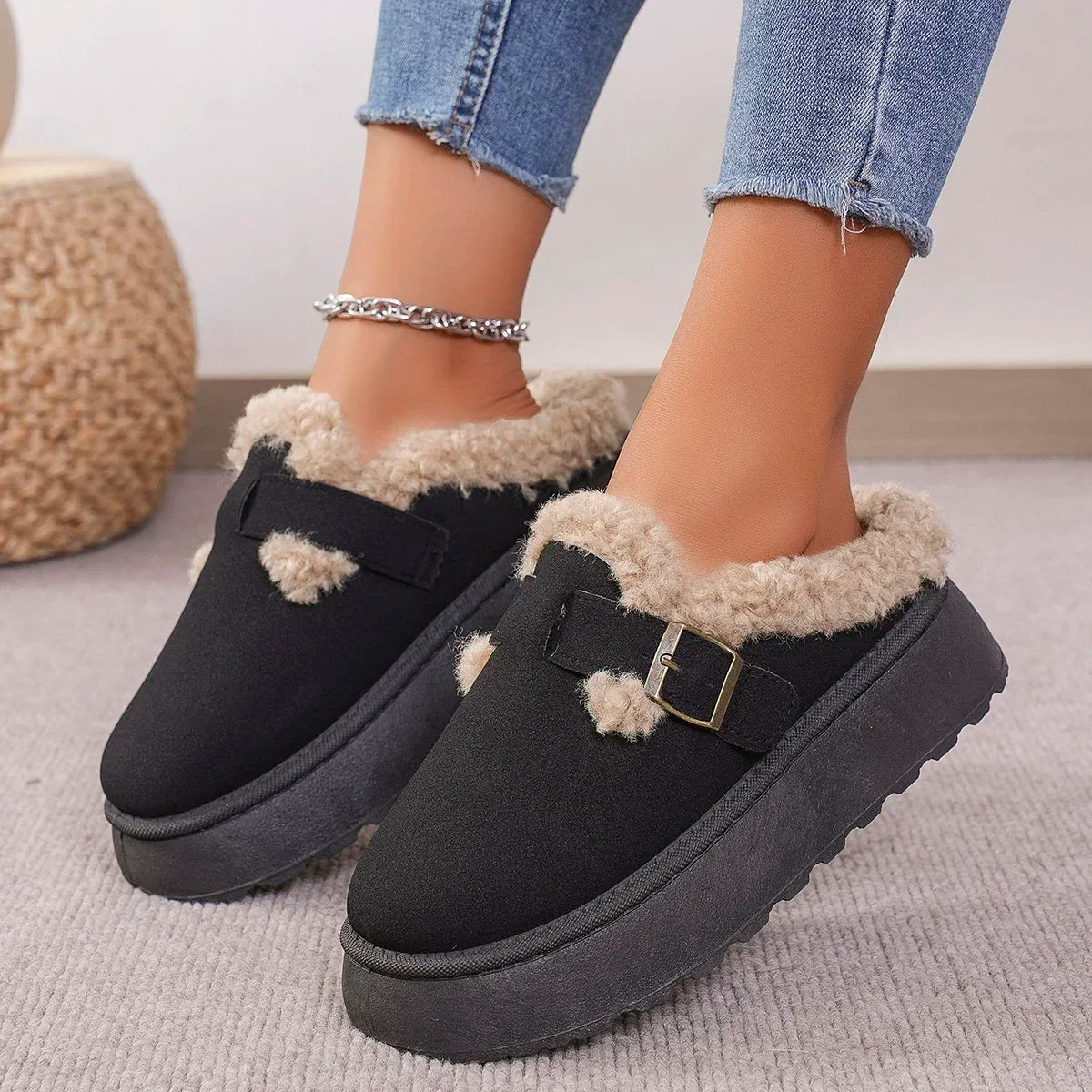 Botas de Nieve para Mujer - Invierno 2025 - Plush Cálido, Suela Antideslizante y Estilo Retro