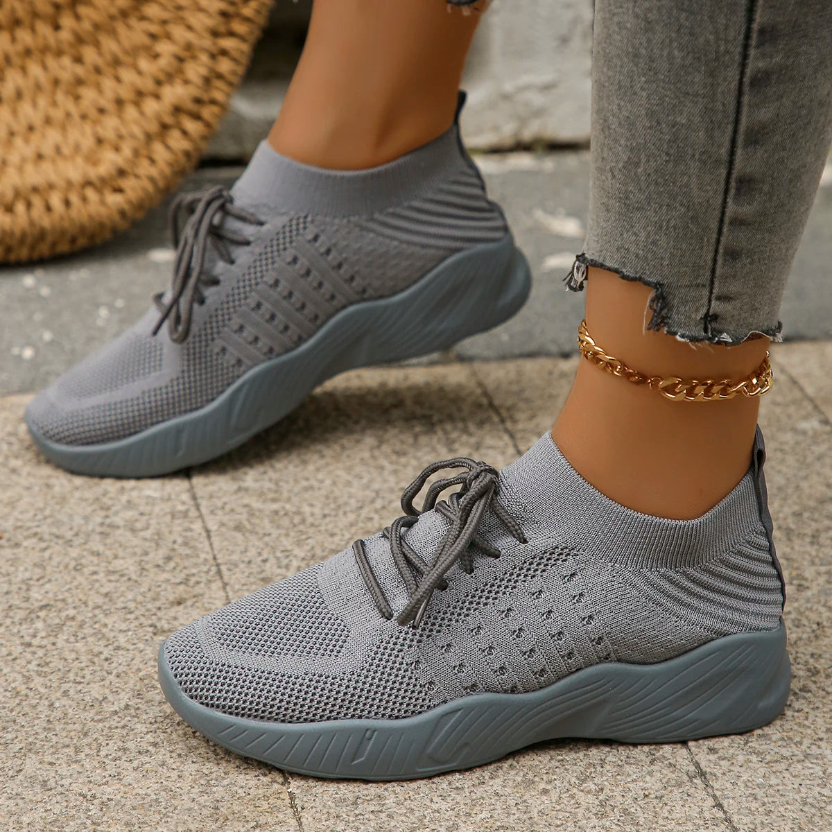 👟 Feetiva Zapatillas Tejidas para Mujer – Comodidad y Estilo Sin Cordone