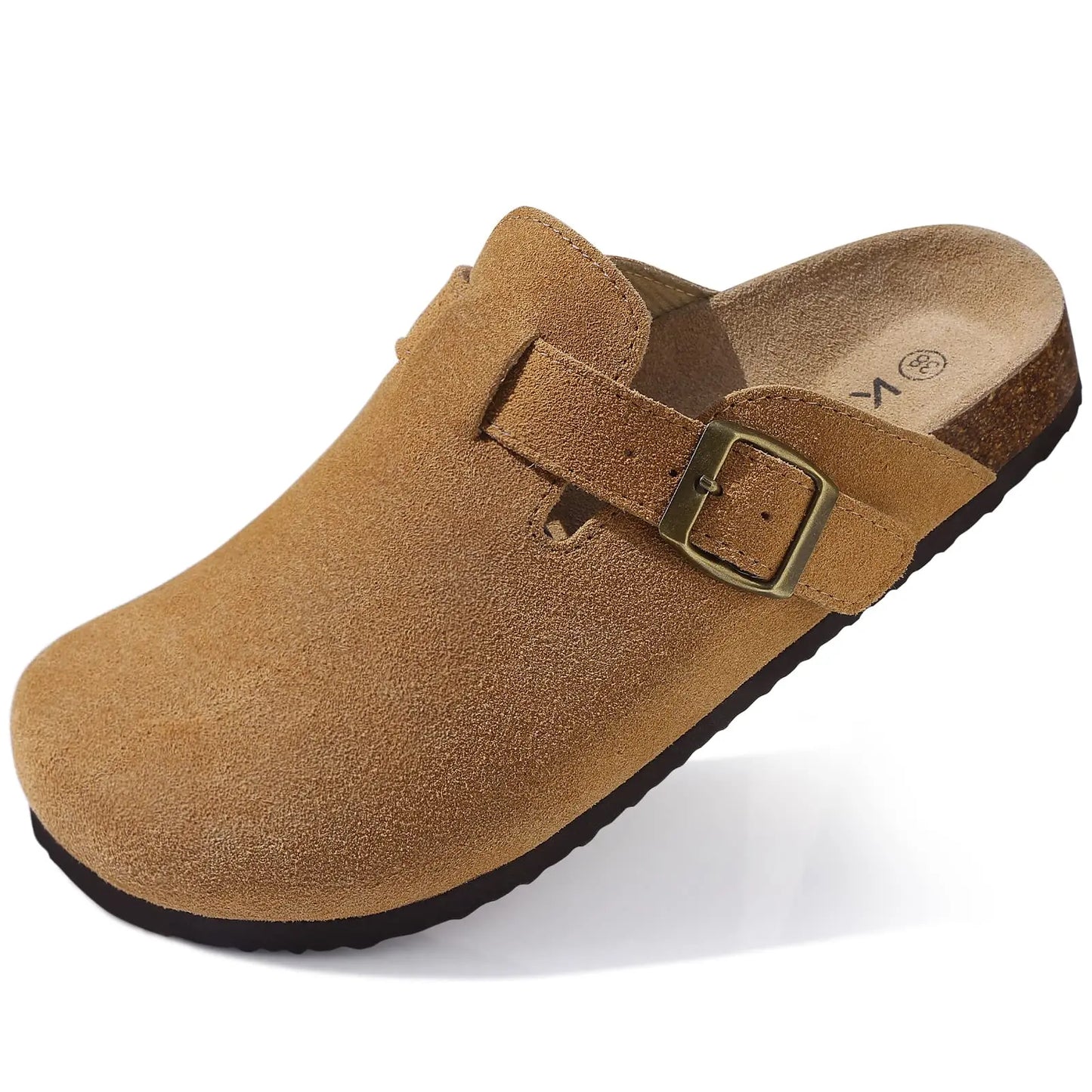 Zuecos de Piel Suave Unisex - Plantilla de Corcho con Soporte Arco - Kidmi Feetiva