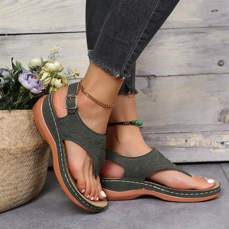 Sandalias Mujer Cuña Baja 2025 - Estilo Gladiador Ajustable | Tallas 35-43
