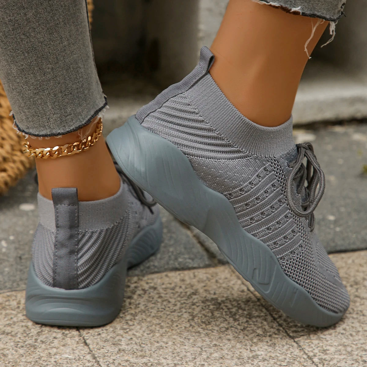 👟 Feetiva Zapatillas Tejidas para Mujer – Comodidad y Estilo Sin Cordone