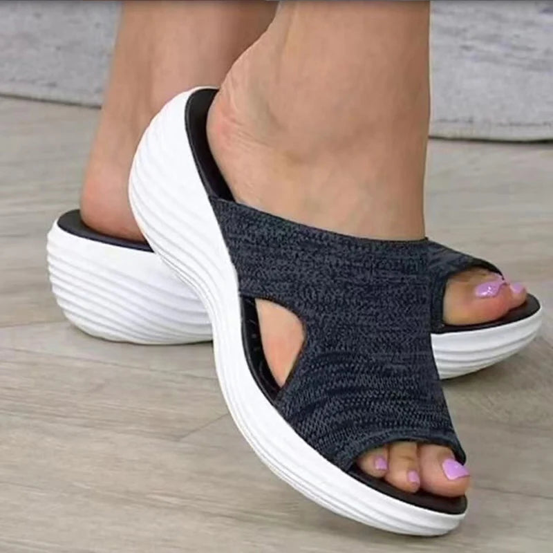 Sandalias Mujer Verano 2025 - Cómodas, Elásticas y con Tacón Bajo | Feetiva