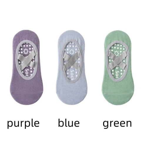 Pack 3 Pares - Calcetines Yoga con Suela Antideslizante | Pilates/Ballet |