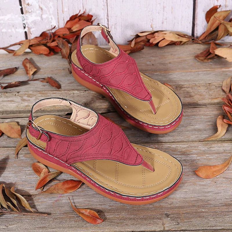 Sandalias Mujer Cuña Baja 2025 - Estilo Gladiador Ajustable | Tallas 35-43