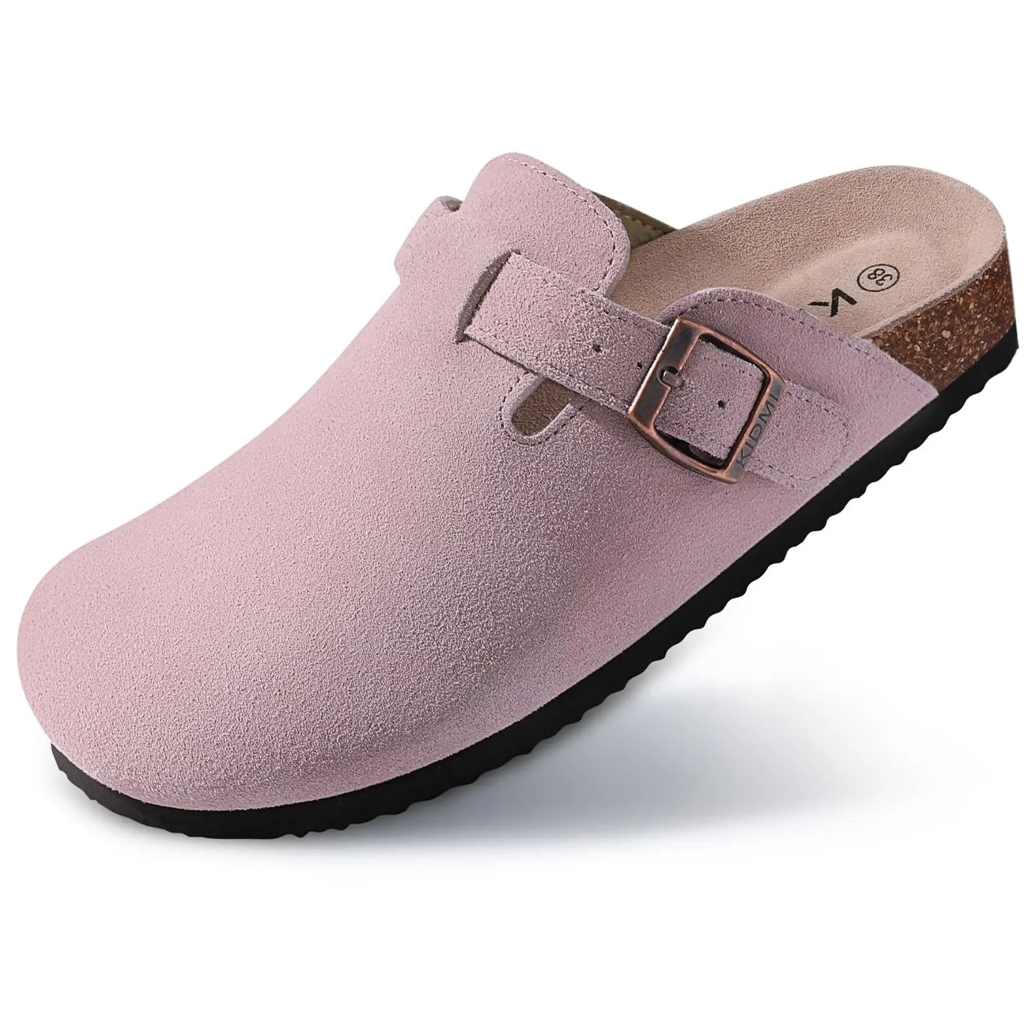 Zuecos de Piel Suave Unisex - Plantilla de Corcho con Soporte Arco - Kidmi Feetiva