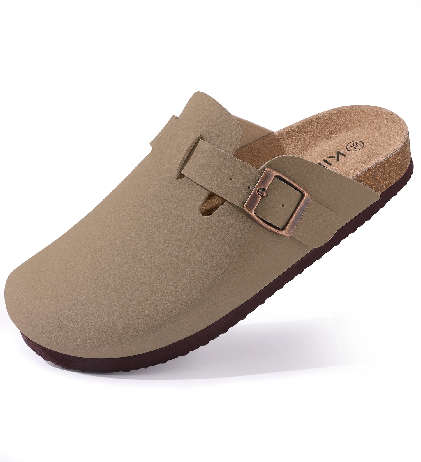 Zuecos de Piel Suave Unisex - Plantilla de Corcho con Soporte Arco - Kidmi Feetiva