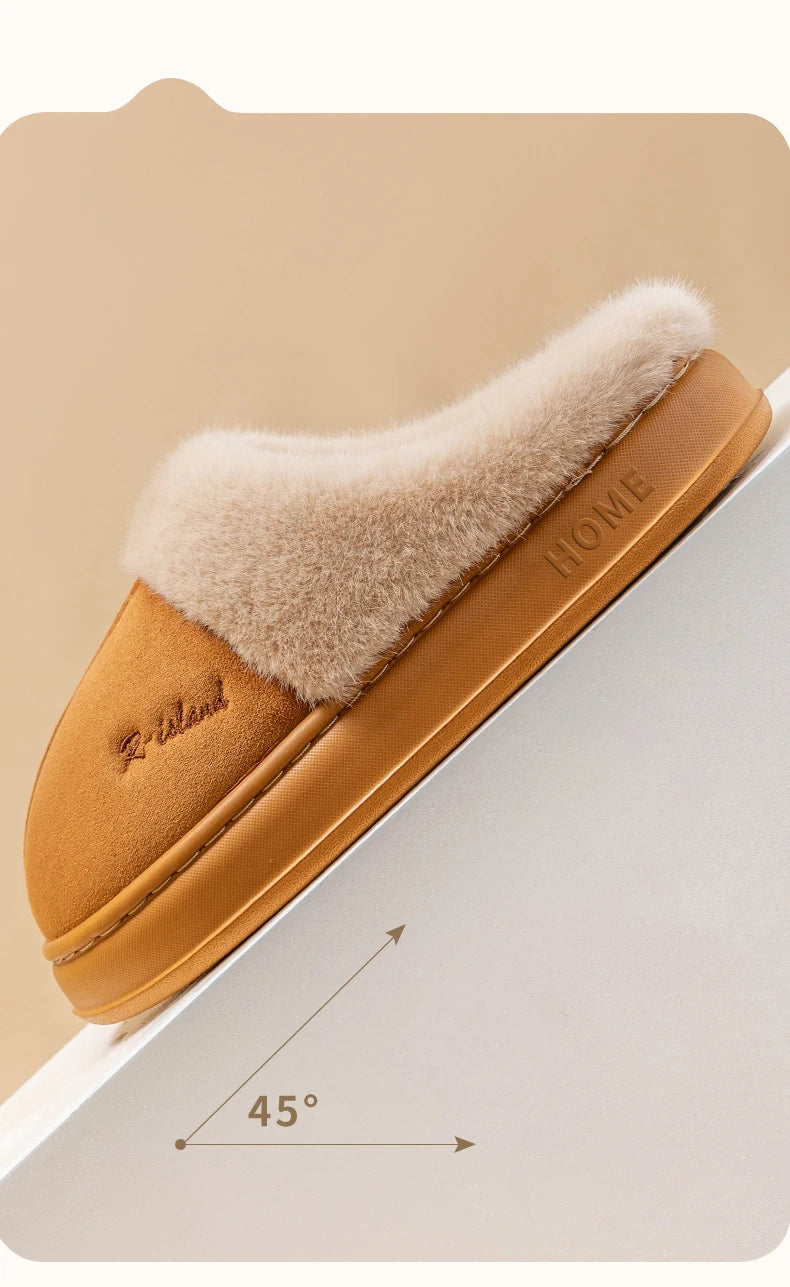 Pantuflas de Invierno para Hombre - Forro de Algodón y Suela Gruesa Antideslizante | Feetiva"
