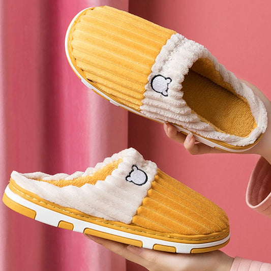 Zapatillas de Invierno Unisex | Smile Popcorn - Cálidas y Antideslizantes