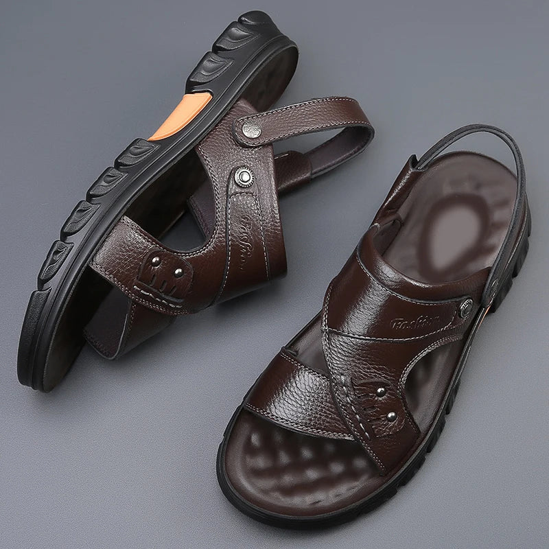 Sandalias de Cuero para Hombre Feetiva