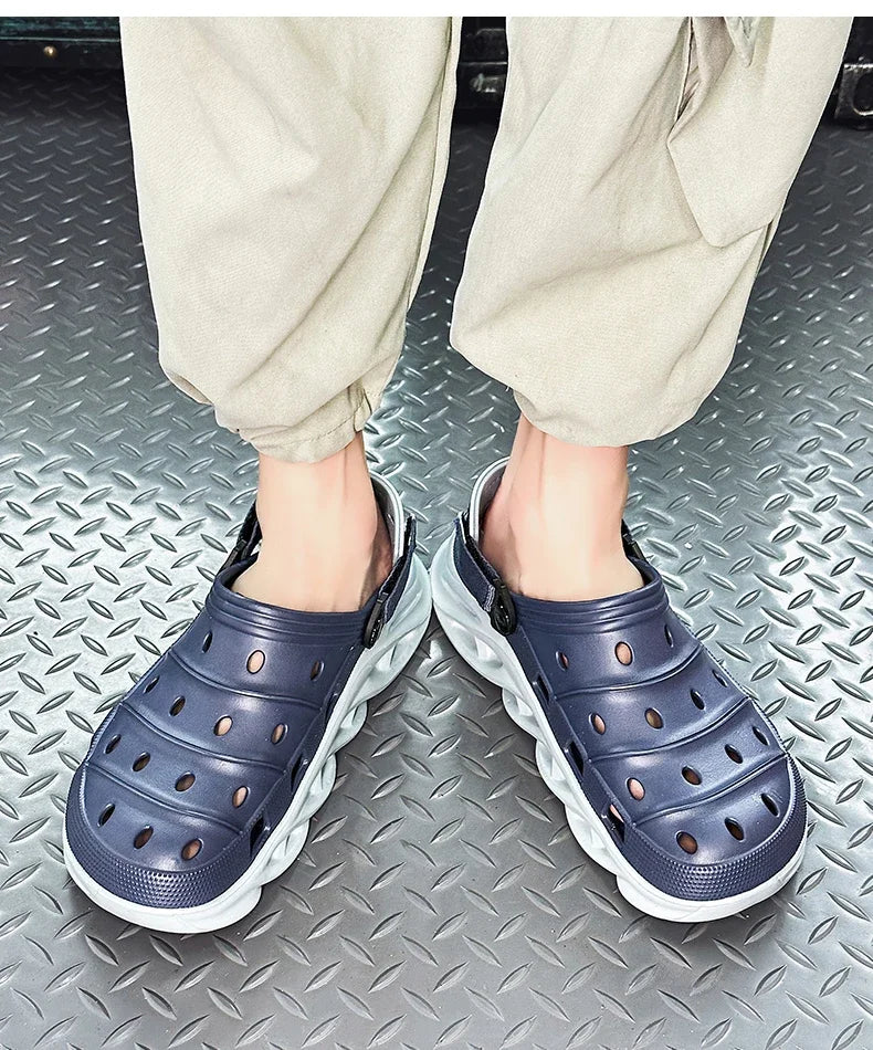 "Sandalias de Verano 2024 con Suela Gruesa - Zuecos EVA Transpirables para Hombre | Feetiva