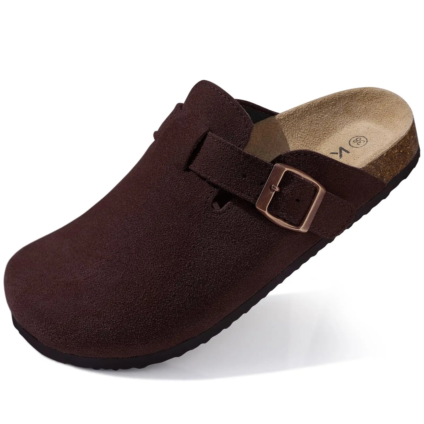 Zuecos de Piel Suave Unisex - Plantilla de Corcho con Soporte Arco - Kidmi Feetiva