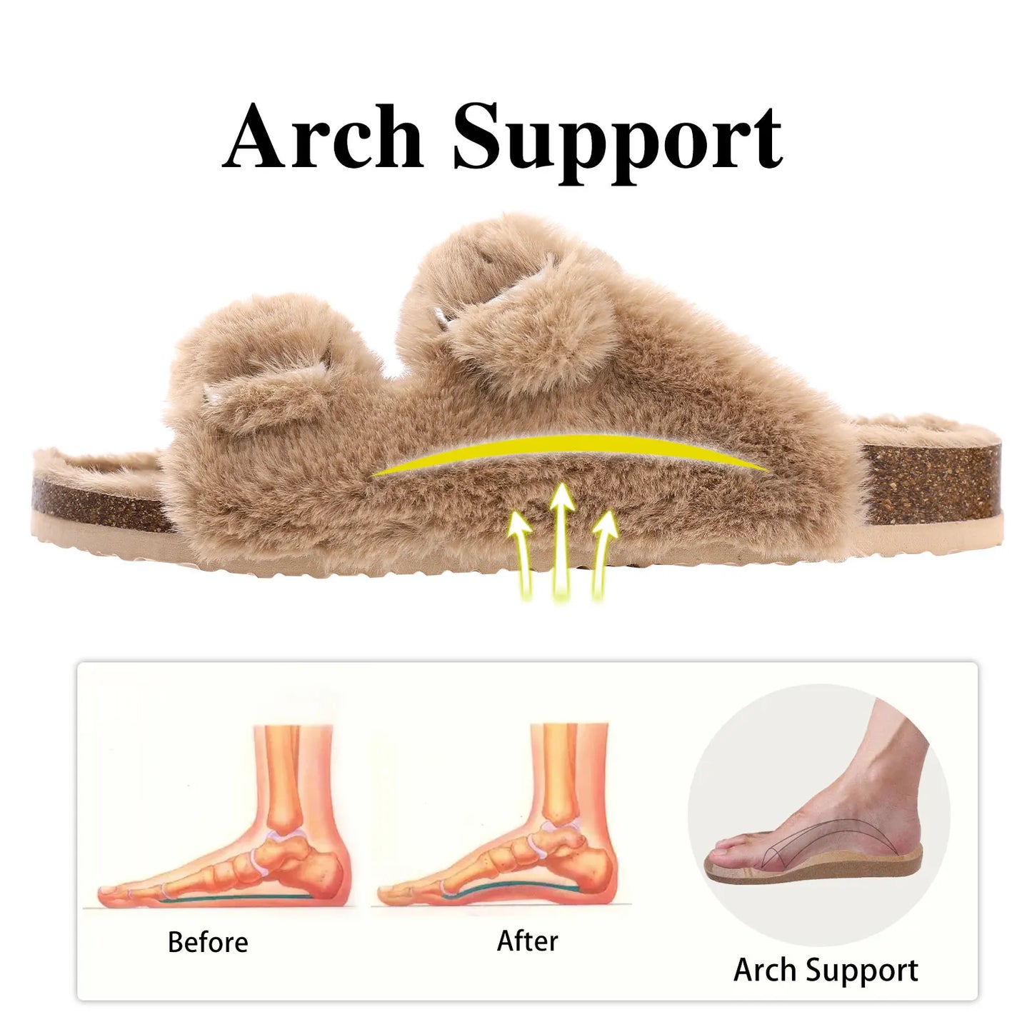 Zapatillas de Casa con Piel Sintética - Plantilla de Corcho Natural | Kidmi Feetiva