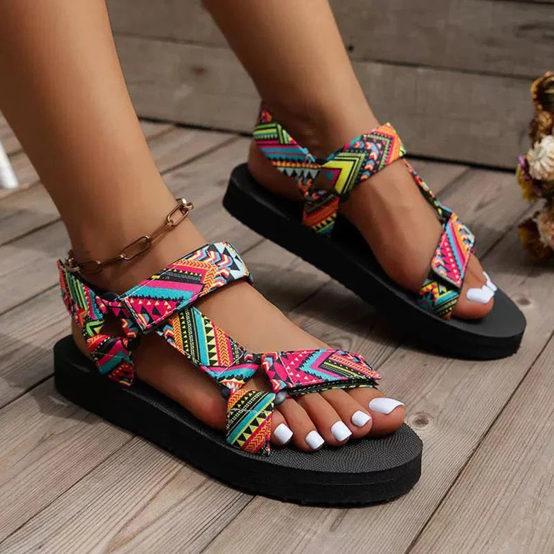 Sandalias Planas de Cáñamo para Mujer - Estilo Bohemio y Natural