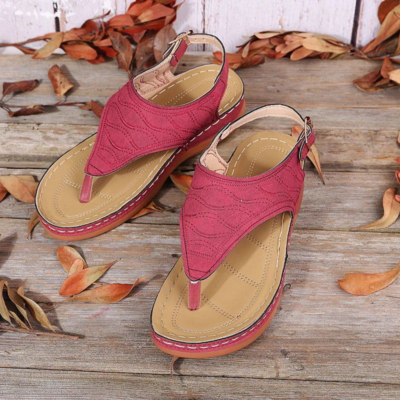 Sandalias Mujer Cuña Baja 2025 - Estilo Gladiador Ajustable | Tallas 35-43
