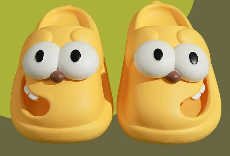 Zapatillas Divertidas Perro con Ojos Grandes - ¡Divertidas y Cómodas! | Feetiva