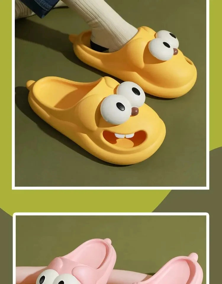 Zapatillas Divertidas Perro con Ojos Grandes - ¡Divertidas y Cómodas! | Feetiva