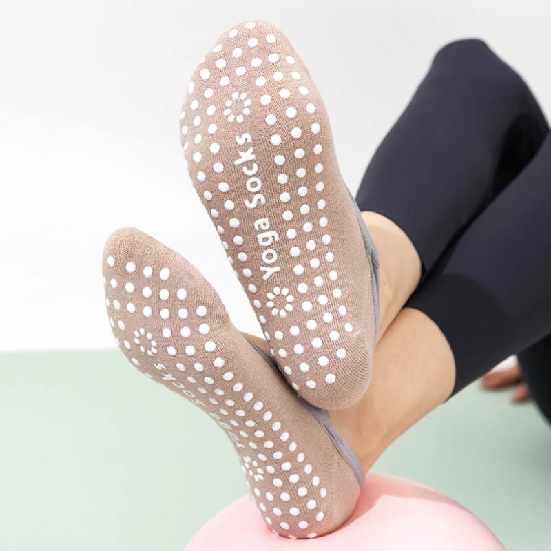 Pack 3 Pares - Calcetines Yoga con Suela Antideslizante | Pilates/Ballet |