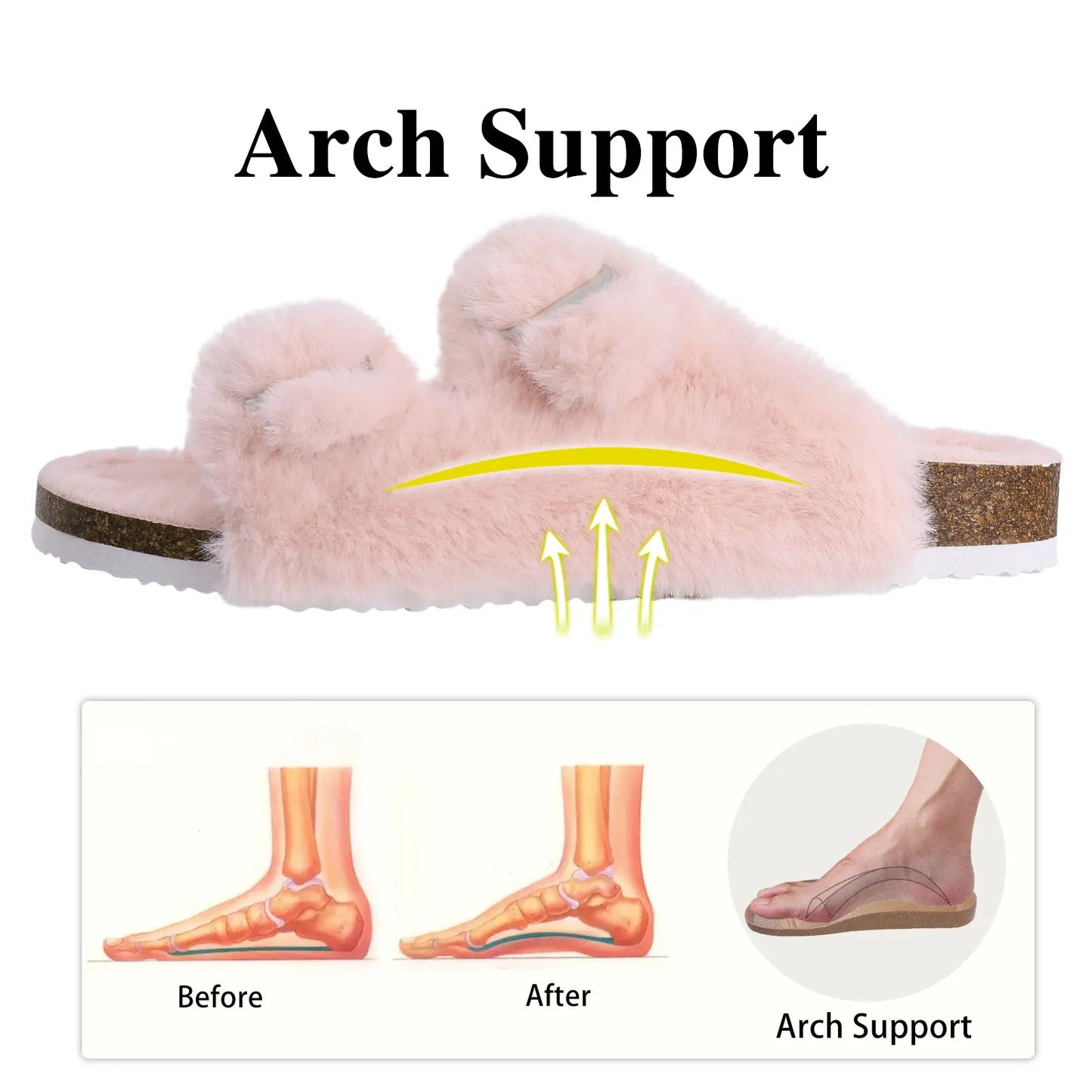Zapatillas de Casa con Piel Sintética - Plantilla de Corcho Natural | Kidmi Feetiva