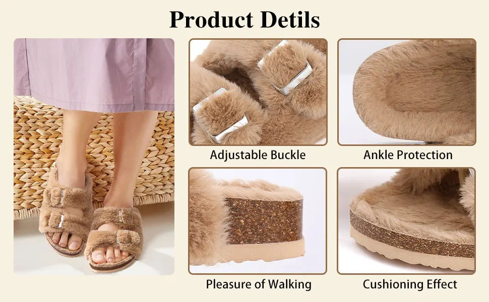 Zapatillas de Casa con Piel Sintética - Plantilla de Corcho Natural | Kidmi Feetiva